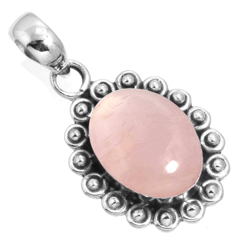 925 Sterling Silver Pendant Women Gemstone Handmade Jewelry Friendship Day Gift Malachite Moonstone Rose Quartz Red Stone Smoky Topaz Tiger Eye