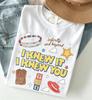2026 Nieuw Ik Wist Het Ik Wist Dat Je Het Album Taylor Merch 2026 T-shirt Katoenen Kleding Unisex Unisexs Wounisexs T-shirt