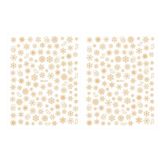 1/2Pcs Colorful Snowflake Nail Art Sticker Self-adhesive DIY Home Salon Winter Christmas Snowflake Women Fake Nail Decoration Decal