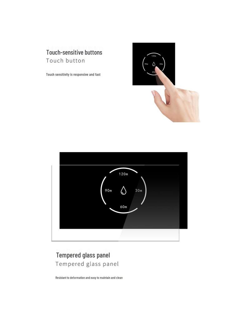 Intelligenter WiFi-Sprachgesteuerter 40A Touchscreen Durchlauferhitzerschalter (US-Standard 20A)