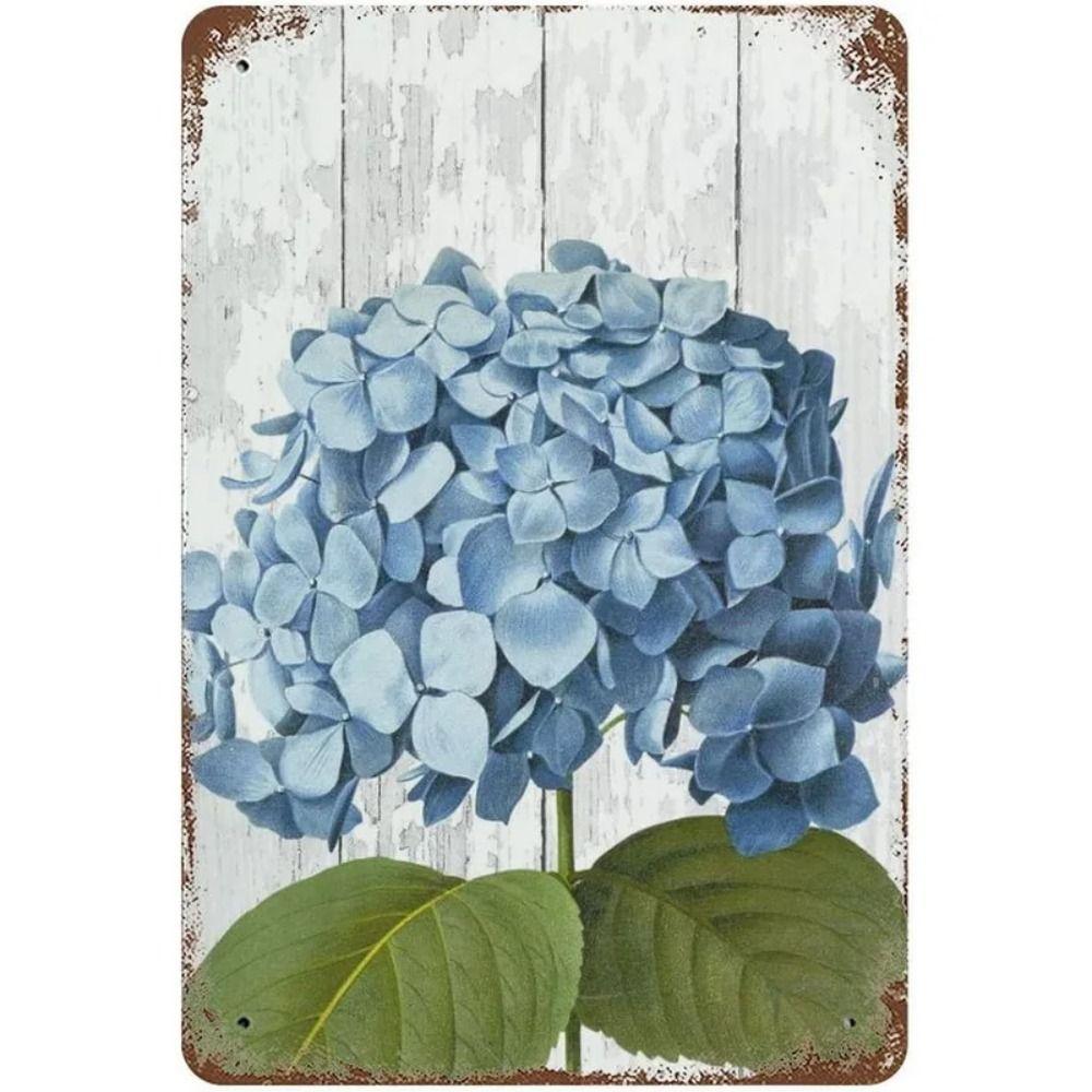 Wildblumen Blechschild, Metall Wandkunst Dekor 20x30cm