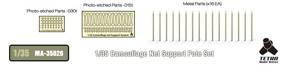 Set stâlpi plasă camuflaj Tetra Model Seria MA Piese model din plastic MA3526 1/35