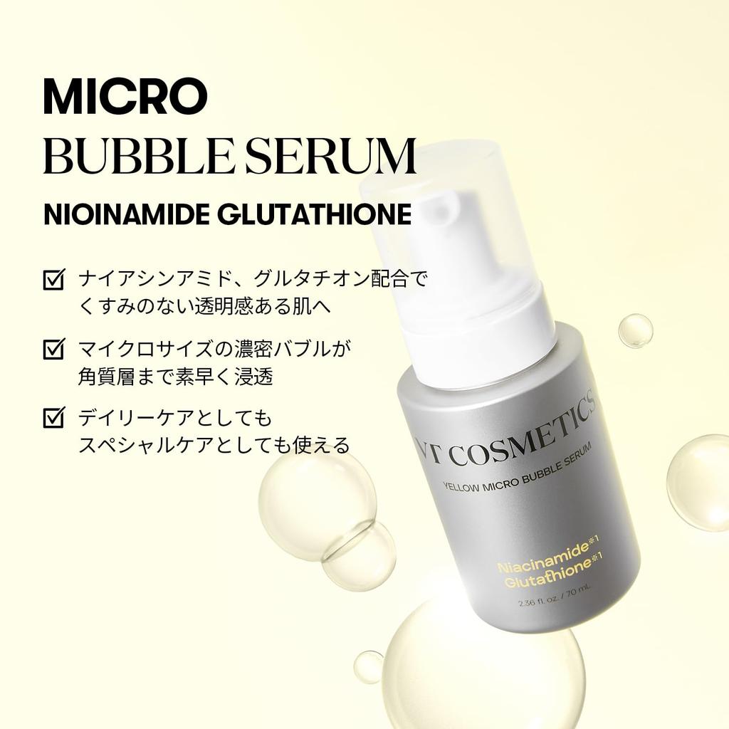 VTCOSMETICS Bubble Korean Cosmetics Niacinamide Serum, Niacinamide, Anti-Dust, Skincare, (2. + Glutathione)