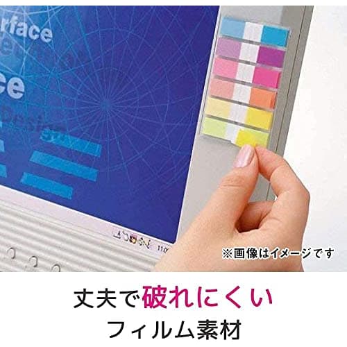 [.co.jp limited] Post-it film sticky notes 6 colors 44x10mm 20 sheets x 11 pads 6831NE-AM