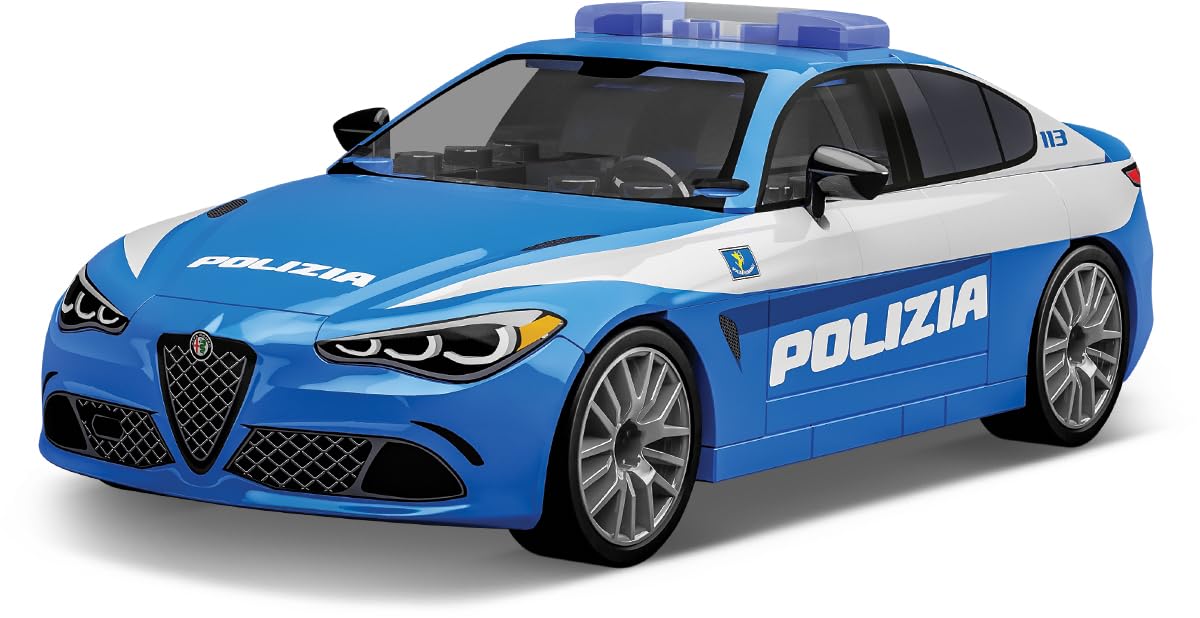 

COBI Block Alfa Romeo Giulia ALFA ROMEO Police Car 90 деталей Совместимо с Lego IN 24606 1/35 [СДЕЛАНО В ЕС] красный