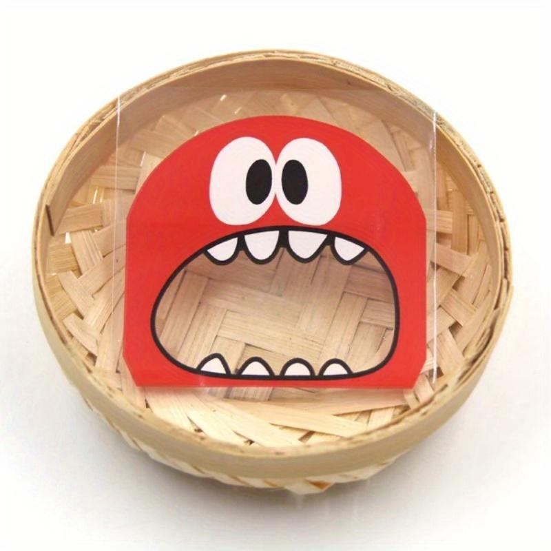 100 шт. мультяшный монстр печенье конфеты мешок самоклеящиеся пластиковые пакеты для печенья DIY закуски выпечка упаковка принадлежности красный