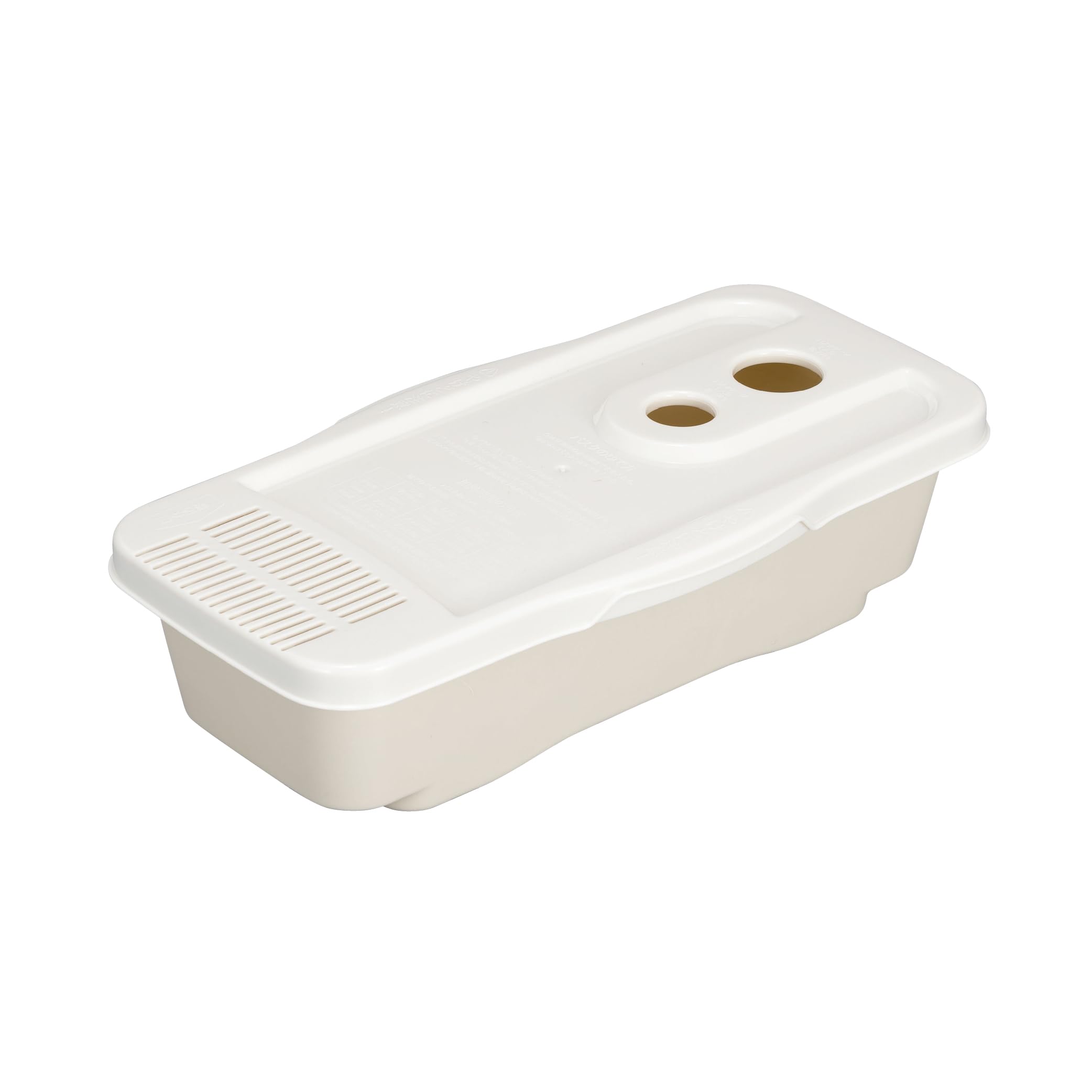 CB Japan Microwave Pasta with Drainage Easy Microwave Pasta Cooking Container, 4-serving, Ivory, Holes, (Atomico) слоновая кость