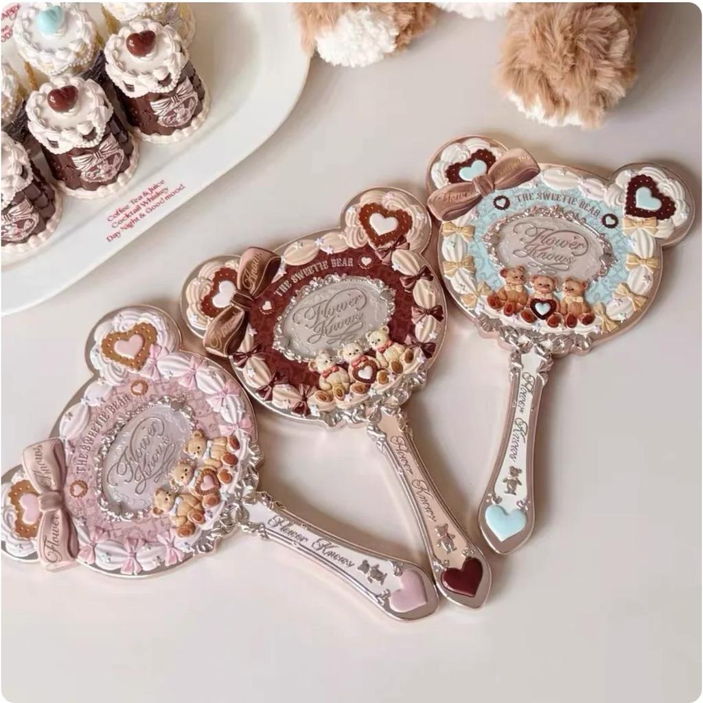 Miroir de poche Fleur Sait Fraise Cupidon Fleur Sait Miroirs de Maquillage Miroir Vintage
