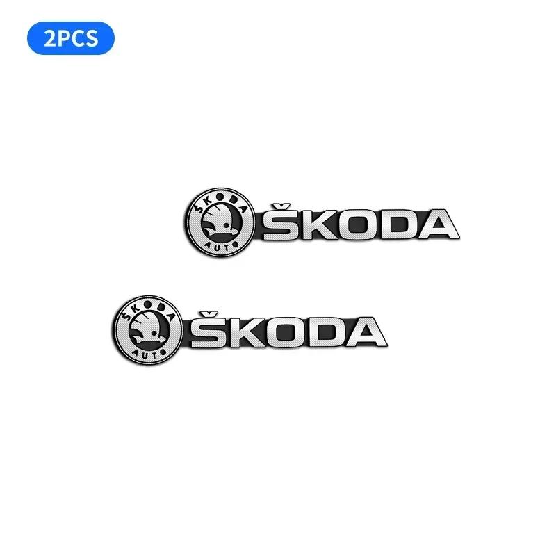 AAAAN1 Car Styling Decal Aluminum interior Speaker Audio Sticker For Skoda Octavia Fabia Superb Kamiq Kodiak Yeti Karoq Octavia RS