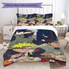 Naruto Pattern Bedding Uilt Set Uilt Cover Pillowcase Home Decoration Birthday Gift (1 * Duvet Cover + 2 * Pillowcase Without Core)