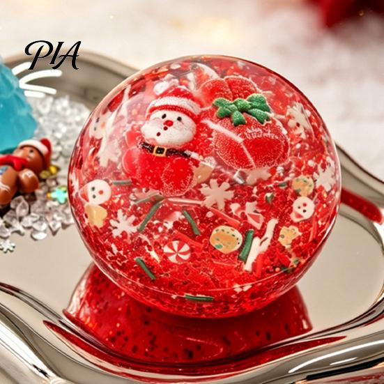 Soft Stress Balls 1/4Pcs Christmas Ball Fidget Toy, Anxiety Relief Squeezable Ball, Xmas Stocking Stuffers Theme Sensory Party Favors for Adults