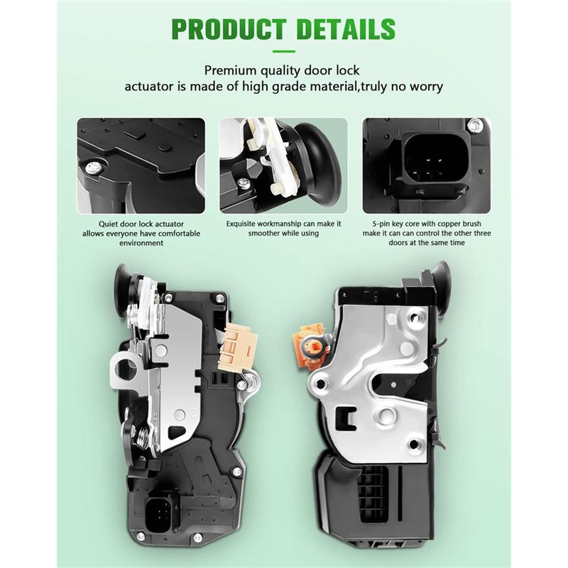 Door Lock Actuator Front /Rear/Right/Left Side For 2008-2012 Chevy Malibu 2007-2009 Saturn Aura 931-310 931-311 931-334 931-335