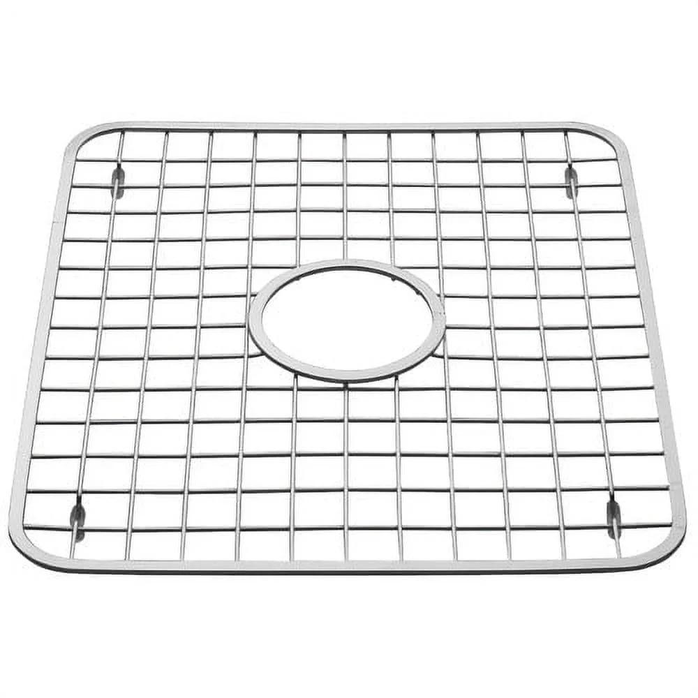 Sink Grid with Drain Hole Stainless Steel Kitchen Protector Non-Slip Mats Sinks Bathroom Laundry Room Durable Dishwasher Safe