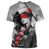 Uomo Donna Top Samurai Cartoon Animal 3D Printing Tees T-shirt streetwear a maniche corte fresca stile Harajuku divertente quotidiana