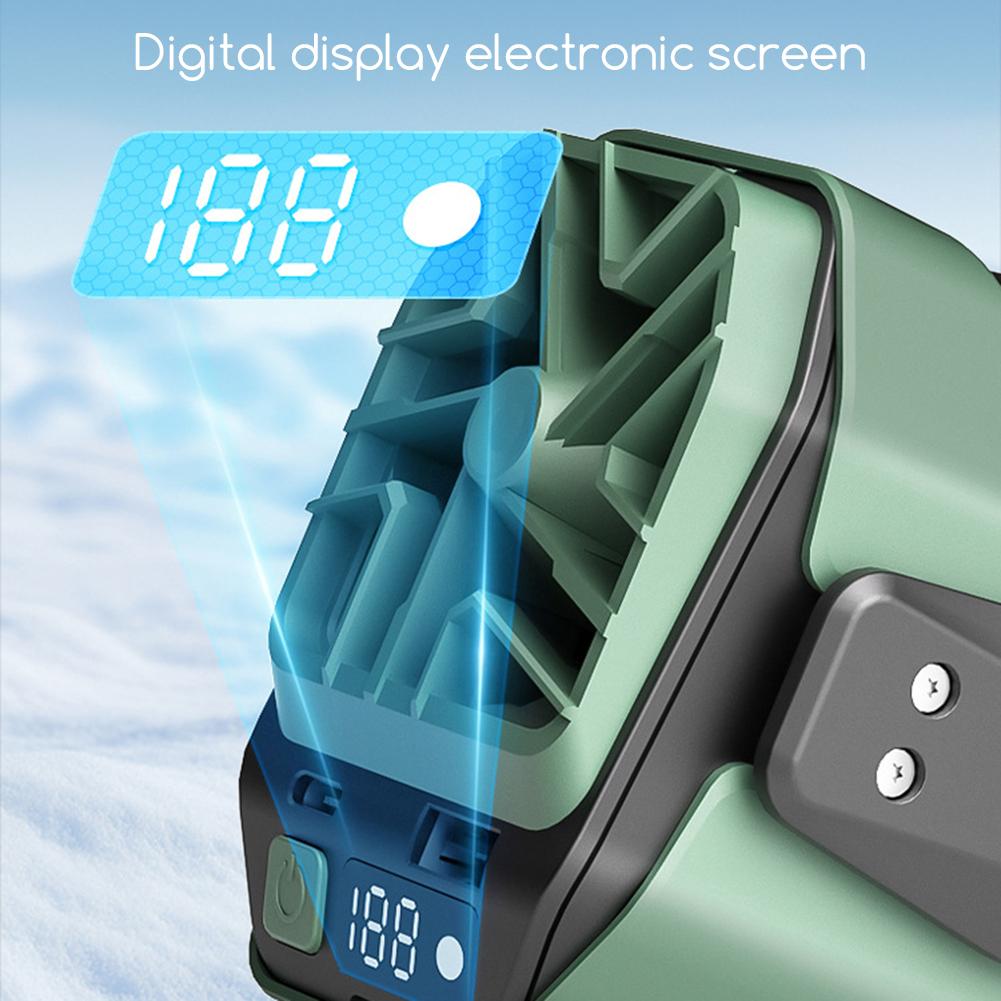 Cool Clip Fan Under Shirt Personal-Cooling Belt Fan Rechargeable 6000mah Outdoor Camping Waist Fan with Power Bank LED Light