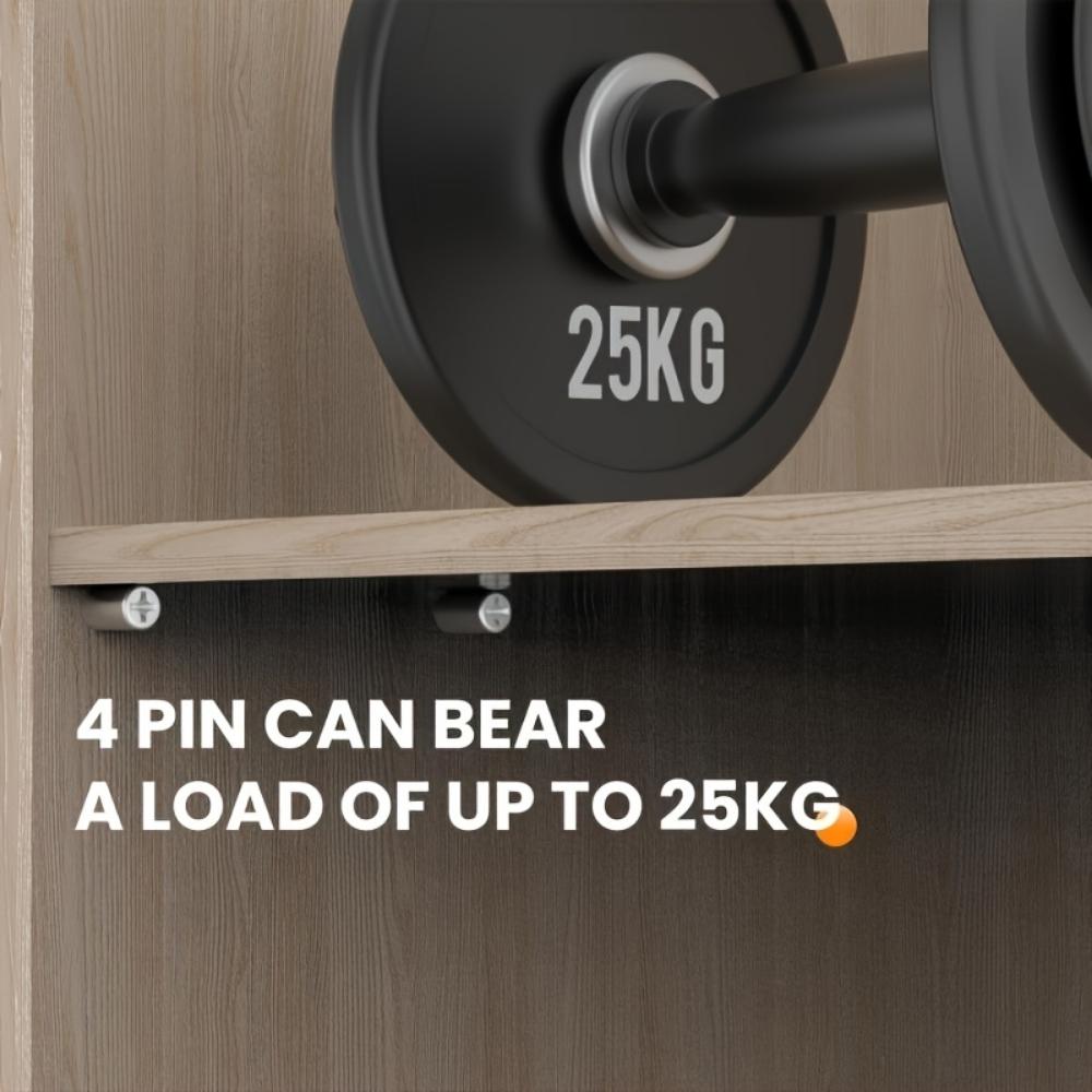 50Pcs Metal Shelf Support Nail Set, Anti-skid Sleeve and Self-screws, Cabinet Baffle Pressing Aluminum Plate Bracket, Furniture Glass Bracket