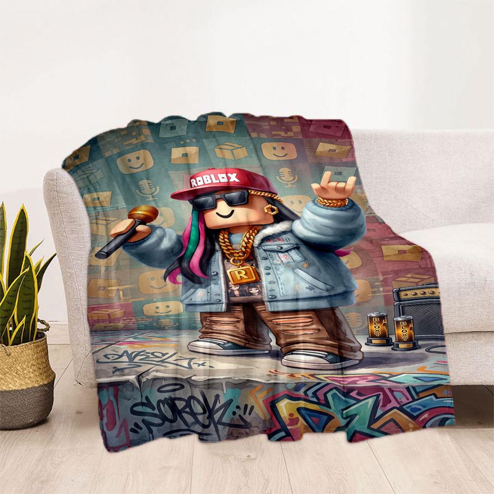 Roblox 37 Blanket Comfortable Great for Office Bedding Bed for All Occasions Playful Design Gifts For Family Or Friends