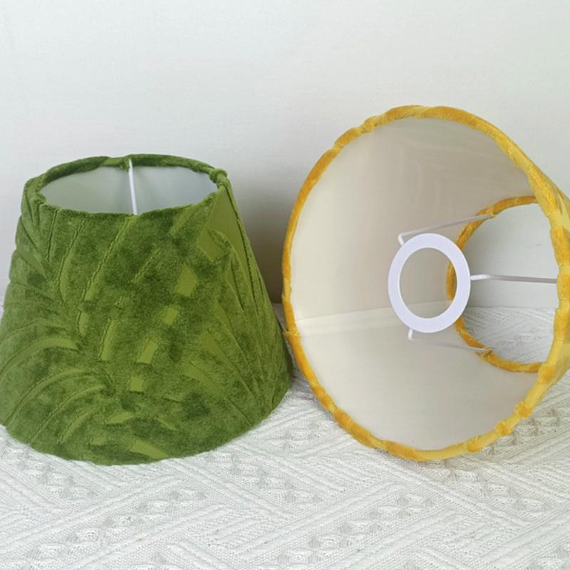 Nordic Lampshade Flannel Fabric Retro Lamp Shade Table Ceiling Light Cover Bedroom Desk Lamp Chandelier Home Decor For E27