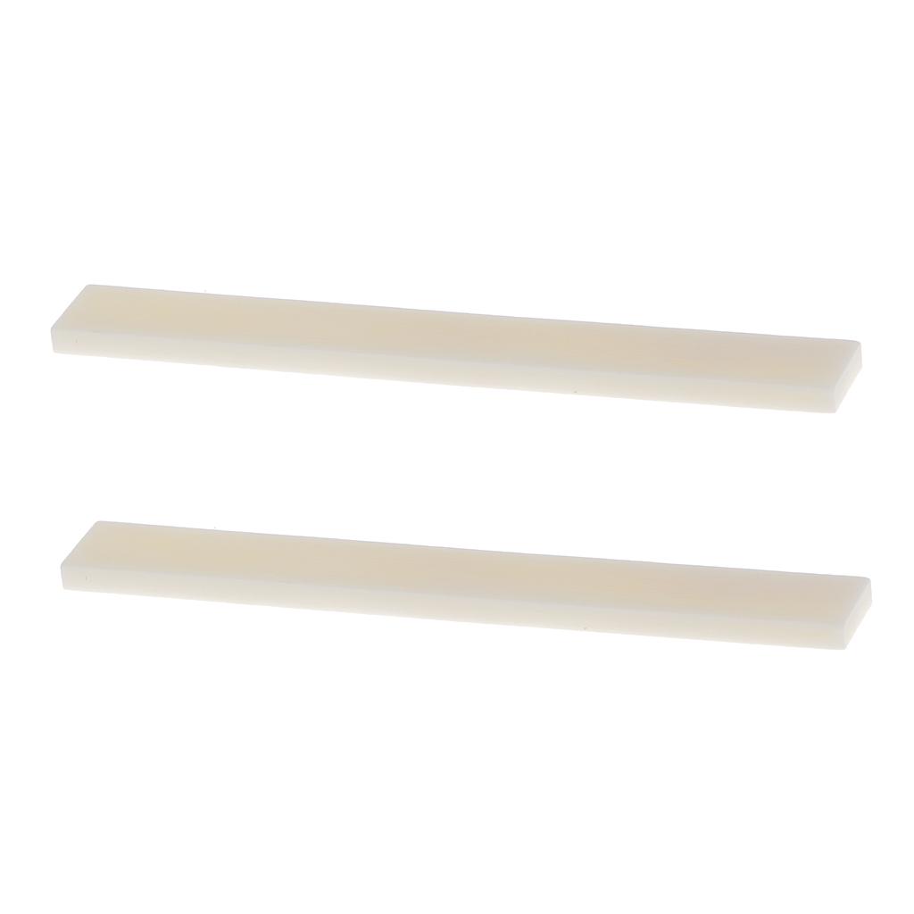 2x Șa de chitară Ivory Bottle Bone Nefinisat Netăiat Blank 80x3x10mm