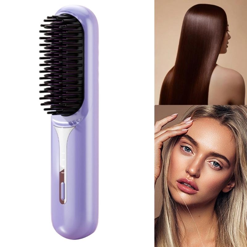 Fashion Hair Straightener Brush With Cordless And Rechargeable Hairdress Accesories Stylong Tool For Easy Use