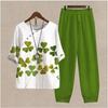 Summer Loose O-Neck Top Wide Leg Pants Two Piece New Elegant Pullover Pants Summer Suit Women Harajuku Style Suit