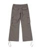 Gillaakaibeu Pocket Embroided String Cargo Pants_Brown