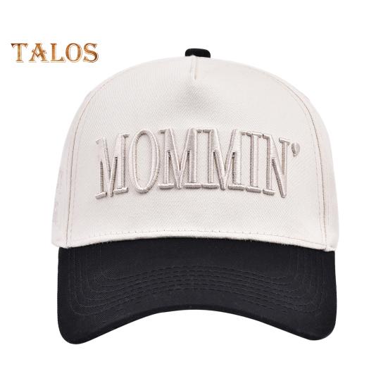 Women Baseball Cap Adjustable Cotton Embroidery Letters Baseball Cap Outdoor Ponytail Truck Hat for Casual Daily Wear
