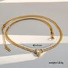 European/American Stainless Steel Diamond-encrusted Eye Necklace High-end Sense Niche Retro Collarbone Chain Titanium Steel Item Jewelry Women