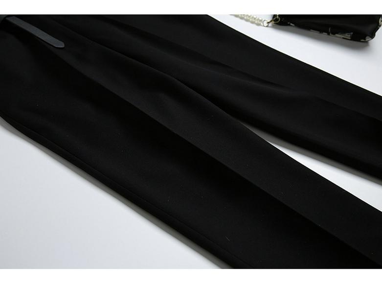 Women's Off-White High-Waist Slim Cigarette Pants - Light, Straight, Casual Spring Style