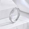 Fashion Twist Rings for Women,Silver Color Simple Stylish Girls Wedding Party Accessories,Daily Versatile Adjustable Jewelry