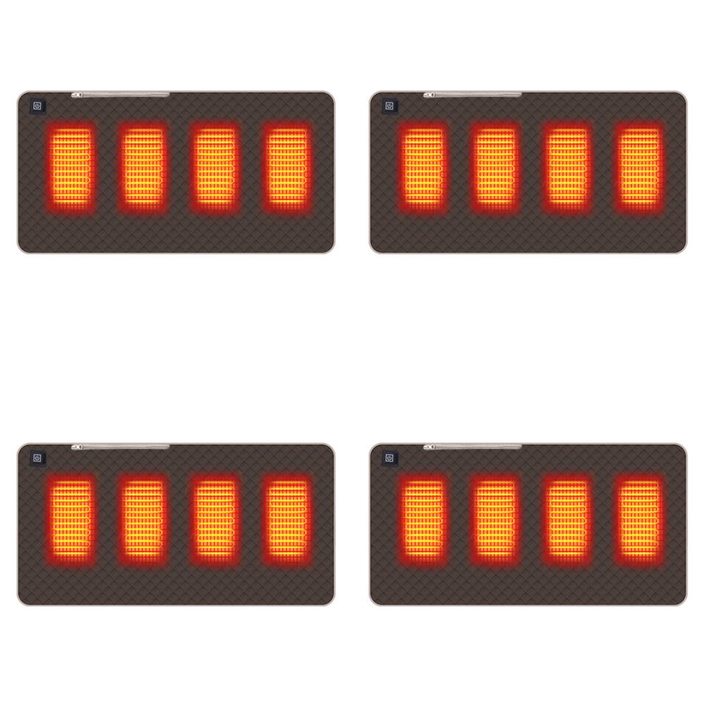 4 Beheizte Bereiche Beheiztes Wärmesitzkissen Tragbare Heizmatte Verdickte Ausführung Typ C/USB-Aufladung für Winter Outdoor Stadion Angeln