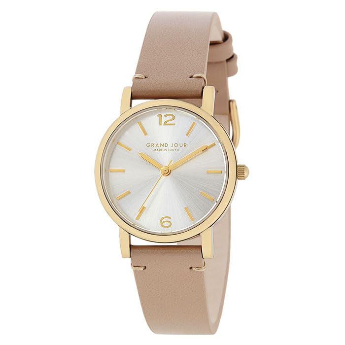 

[GRAND JOUR] MADE IN TOKYO Genuine Leather Strap Watch, 3 ATM Water Resistant