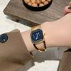 Retro Gold Square Dial Bracelet Watch - Classic European & American Style Women's Bangle
