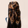 Silk Feeling Square Scarf Women Leopard Print Neckerchief Hair Band Foulard Bandana Echarpe Tie Shawl Wraps Luxury 70CM Scarf