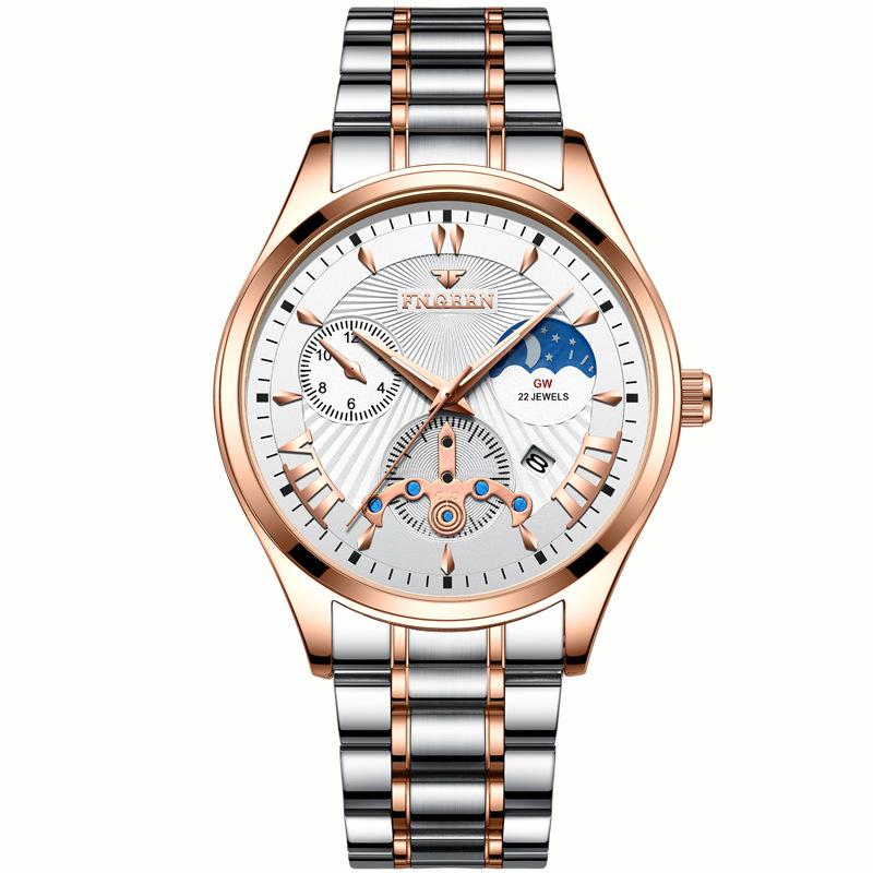 Top-Marke Dragon Watch Explosive Goldene Reliefuhr Herrenuhr Herren Drei-Augen Drache Leuchtend Wasserdicht Quarz-Uhr