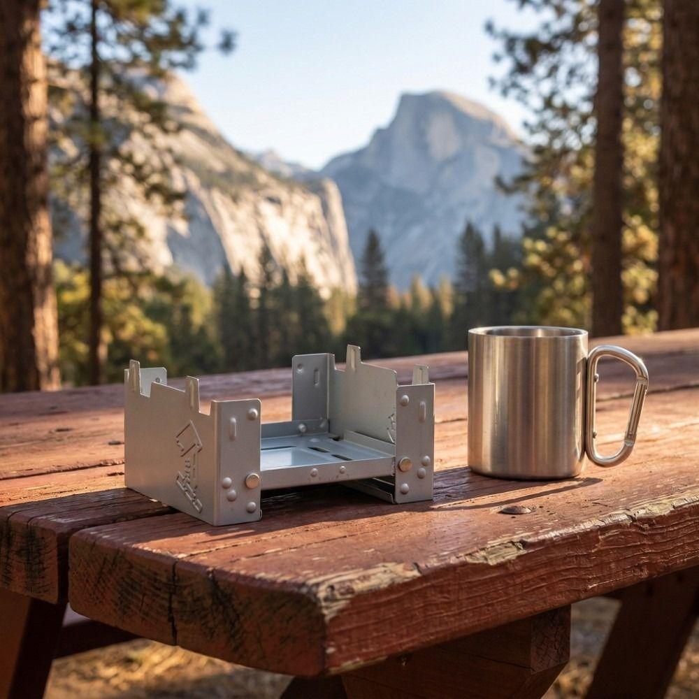 Ultralight Outdoor Tablet Pocket Stove Compact Mini Folding Stove Camping Stove