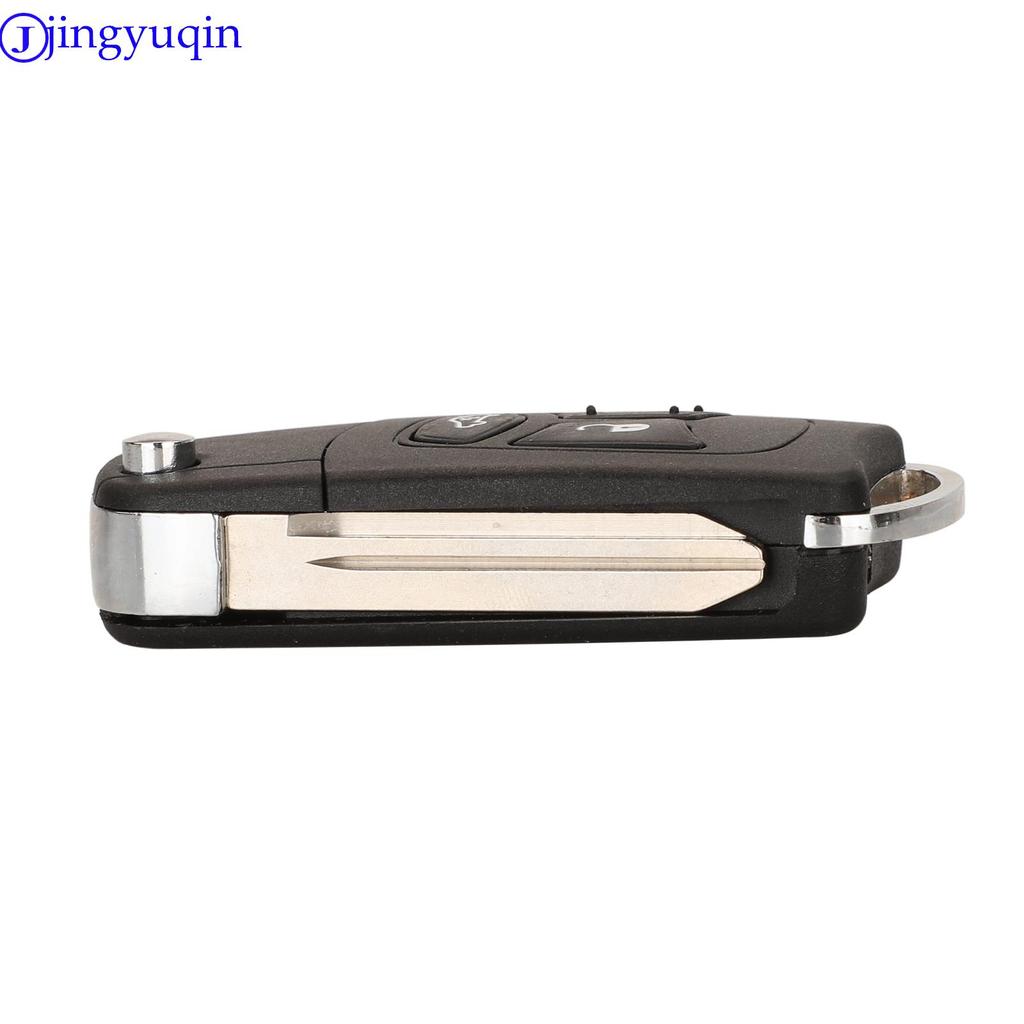 Jingyuqin Modifizierter Eintrag 3/4 Tasten Klappbarer Fernbedienungs-Autoschlüsselgehäuse-Rohling für Chrysler Town Country Dodge Grand Caravan Jeep