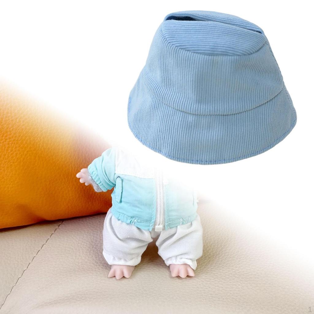 Doll Hat for 17 Cm Dolls, Bucket Hat, Photo Props, Premium, Role Play, Decorative Stylish,