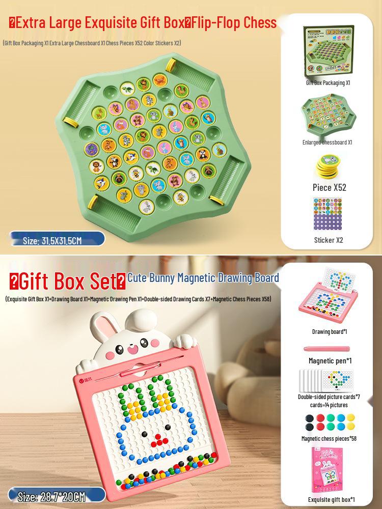 Cross-Border Flip Puzzle Game: Children's Memory Training Chess for Parent-Child Interaction