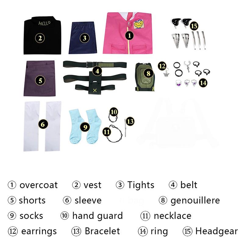 Clove Cosplay Costume Game Valorant Clove Immortal Cosplay Costume Women Combat Uniform Halloween Party Outfit Full Set