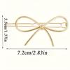 [1 épingle à cheveux dorée] Élégante épingle à cheveux dorée en métal | Barrette minimaliste chic avec un design de ruban torsadé, accessoire de cheveux élégant pour tous les jours