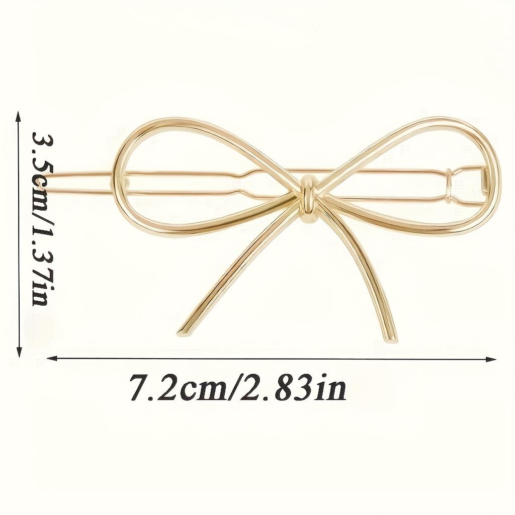 [1 épingle à cheveux dorée] Élégante épingle à cheveux dorée en métal | Barrette minimaliste chic avec un design de ruban torsadé, accessoire de cheveux élégant pour tous les jours