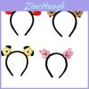 Cute Bt21 Cartoon Stuffed Doll Hair Band Soft Plush Embroidered Headband For Girls And Women