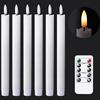 6pcs LED Candles Lighting Props with Remote Control Electric Candle Atmosphere Lamp Battery Operated for Birthday Party Supplies