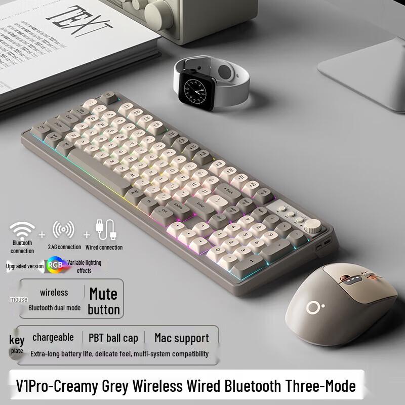 V1Pro Tri-Mode RGB Keyboard & Mouse Combo