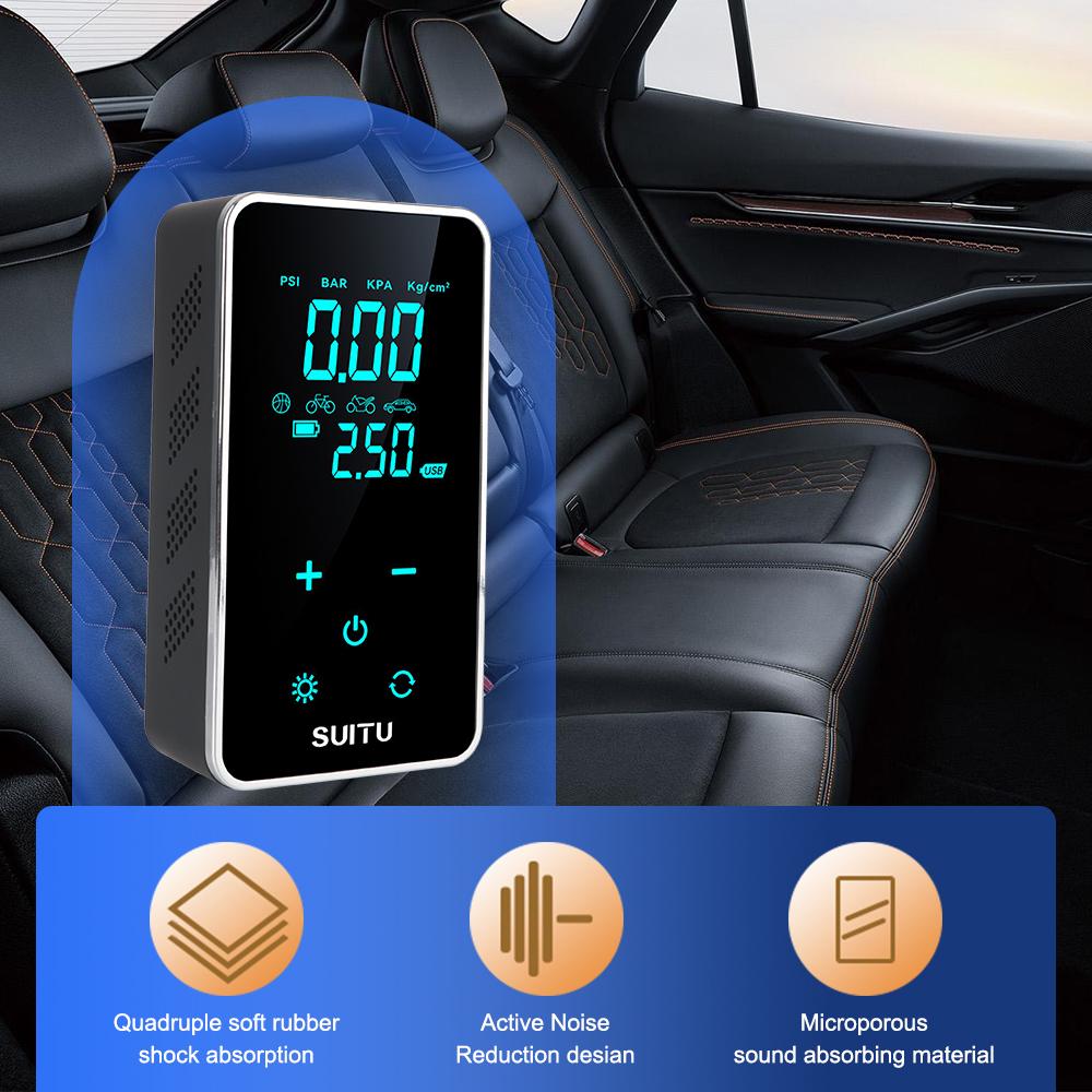 Mounted Motorcycle Bicycle Ball Inflator Compressor Wireless Tire Inflatable Pump Portable Car Electrical Air Pump LCD Display