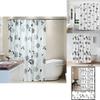 Elegant Peva Waterproof Shower Curtain With Black Peony Design For Modern Bathrooms
