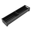 Silverware Drawer Organizer Aluminum Adjustable Kitchen Utensil Tray Flatware and Utensil Holder for Spoons Forks Black