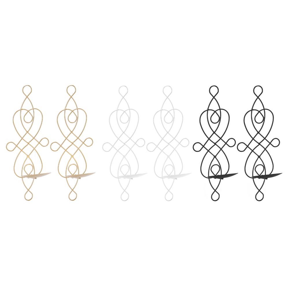 2 Sets Wall Candle Sconce Holder Foldable Deformation Resistance Innovative Wall Candle Holder for Bedroom Dining Room