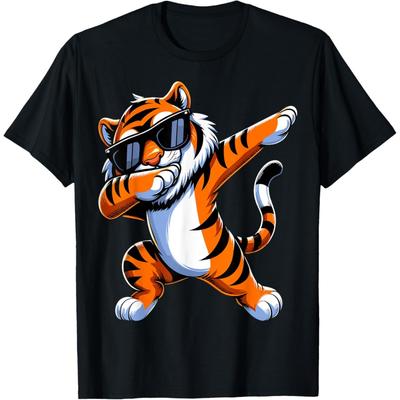 Dabbing Tiger Sunglasses Tiger Animal T-Shirt